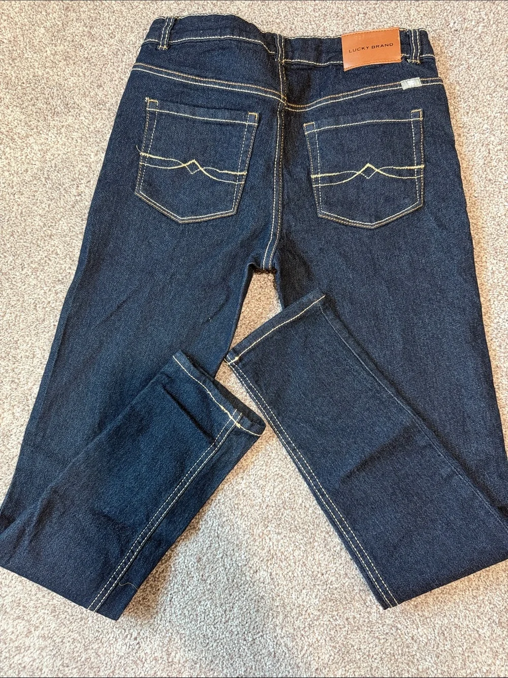 Lucky Brand Dark Indigo Girls Zoe Skinny Jeans